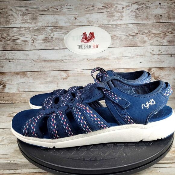 Ryka Women's Size 11M Navy Blue Fishermans Sandal Shoes - Picture 6 of 13